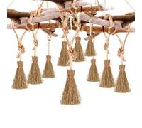 Witches | Straw Brooms with Red Ropes,Restaurant Door Indoor Outdoor Decor