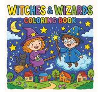 Witches & Wizards: Bold and Simple Coloring Book for Kids | 50 Single-Sided Fantasy Images | Suitable for All Ages