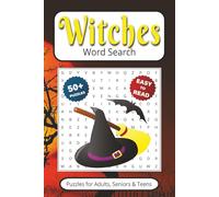 Witches Word Search Book: Puzzles With Easy to Read Print about Witchcraft, Spells & More | 6x9 inches 110 pages | Gift for Vacations, Holidays, Leisure