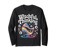 Witchful Thinking Crystal Ball Halloween Vibes Long Sleeve T-Shirt