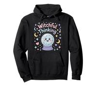 Witchful Thinking Crystal Ball Halloween Vibes Pullover Hoodie
