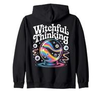 Witchful Thinking Crystal Ball Halloween Vibes Zip Hoodie