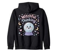 Witchful Thinking Crystal Ball Halloween Vibes Zip Hoodie