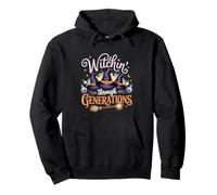 Witchin’ Through Generations Cute Witch Family Pullover Hoodie