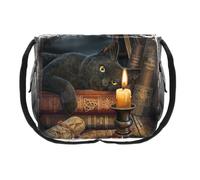 (Witching Hour Black Cat) Messenger Bag 26cm High