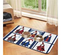 WitchingHour Pet Absorbent Leather Non-Slip Feeding Mat 30x45cm, Quick Drying, Waterproof, Washable Bowl Mat