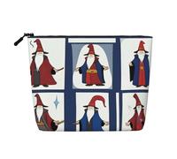 WitchingHour Water-Resistant Faux Linen Single-Layer Makeup Bag with Zipper Closure for Your Daily or Travel Needs