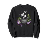 Witch's Brew Coffee Beans Witch Halloween Amethyst Crystals Sweatshirt