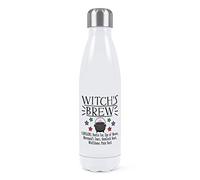 Witch's Brew Double Wall Water Bottle Insulated Stainless Steel Sports Drinks 500ml White