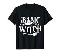 Witch's Broom and Hat Basic Witch Funny Halloween T-Shirt