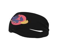 Witch's Cat Headbands Men Women Non Slip Wicking Sports Sweatband for Gym Basketball Yoga Hairbands