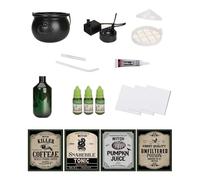 Witch's Cauldron, Halloween Decoration for Indoor Use, Easy Assembly with Floating Potion Set and Diffuser for Scary Parties in the Garden