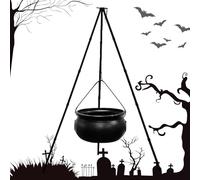 Witch's Cauldron - Large Serving Bowl for Witch Parties - Party Decoration Candy Container Bucket for Indoor Outdoor Living Room Dining Table Treats