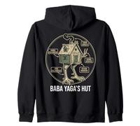 Witch's Chicken Leg Hut Slavic Mythology Folklore Zip Hoodie