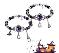 Witch's Crystal Moon Charm Bracelet