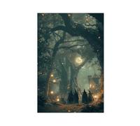 Witch's Enchanted Forest Canvas Poster Wall Art Decor Print Picture Paintings for Living Room Bedroom Decoration 12x18inch(30x45cm)