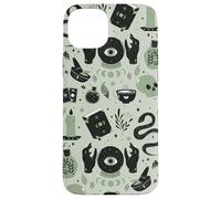 Witch's Essentials Pattern Witchy Design Halloween Cute Case for iPhone 15 Plus