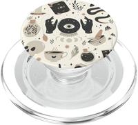 Witch's Essentials Pattern Witchy Design Halloween Cute PopSockets PopGrip for MagSafe