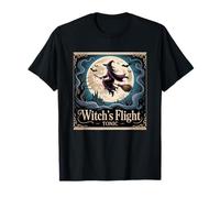 Witch's Flight Tonic Spooky Magical Night Scene T-Shirt