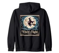 Witch's Flight Tonic Spooky Magical Night Scene Zip Hoodie