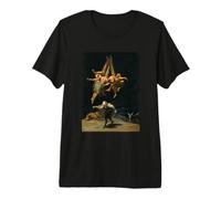 Witch's Flying Painting by Francisco Goya Premium T-Shirt