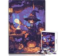 Witch's Halloween Brew Adult Jigsaw Puzzles1000 Pieces Fun Brain Training Learning Game Great Unique Surprise Present Size 50x75cm