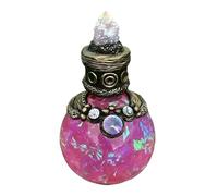 Witch's Magic Moon Potion Bottle, Mermaid Halo Decoration, Crystal Gem Vintage Wishing Wand, Resin Home Decor, Resin Crafts (Red)