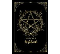 Witch's Notebook: Blank Lined Journal for Witchcraft Notes, Magic Spells, Shadow Work 6 x 9", 250 Pages | Mystical Wicca Gift | Vintage Pentagram - Black