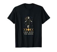 witchy aesthetic moon phases celestial design T-Shirt