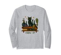 Witchy Black Cat Apothecary - Magic & Books Long Sleeve T-Shirt