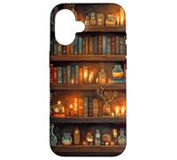 Witchy Bookshelf Dark Academia Book Lover Aesthetic Bookworm Case for iPhone 16