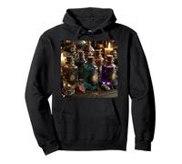 Witchy Brews Ancient Vials Fantasy Design Pullover Hoodie