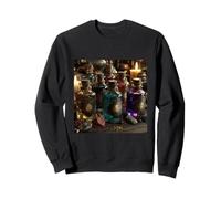 Witchy Brews Ancient Vials Fantasy Design Sweatshirt