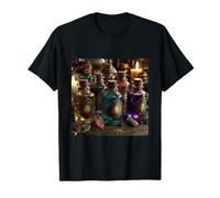Witchy Brews Ancient Vials Fantasy Design T-Shirt