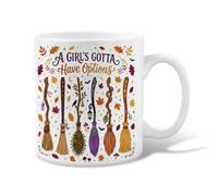 Witchy Broomsticks Autumn Quote Halloween Ceramic Coffee Mug 11oz