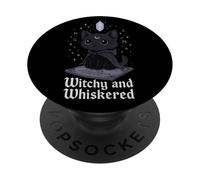 Witchy Cat Occult Crystal Gothic Familiar Moon Magic PopSockets Adhesive PopGrip