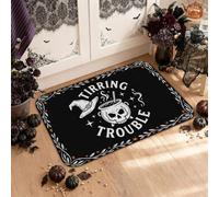 Witchy Cauldron Halloween Quote Kitchen Rugs 16x24 Inch