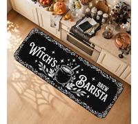 Witchy Cauldron Halloween Quote Kitchen Rugs 16x47 Inch