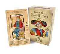 Witchy Cauldron Marseille Tarot Deck for Beginners with Meanings on Them - 78 Card Tarot de Marseille Learning Deck, Illustrated Cards with Easy-to-Read Interpretations, No Guidebook Needed