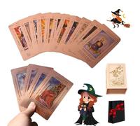 Witchy Cauldron Rose Gold Tarot Cards With Guide Book,Rose Gold Tarot Cards,Witchy Cauldron Rose GoldTarot Cards,TarotCards And Book For Beginners Set,For Beginners Includes Chakras (*1)