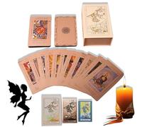 Witchy Cauldron Rose Gold Tarot Cards with Guide Book, Rose Gold Tarot Deck, Waterproof Wrinkle Resistant Foil Tarots Deck, for Beginners Include Chakra Planets Zodiac Signs Element (Gold Powder)