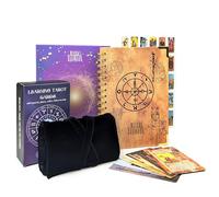 Witchy Cauldron Tarot Cards for Beginners with Guidebook - 78 Card Rider Waite Tarot Deck, Tarot Journal, Satin Tarot Bag - Complete Tarot Kit - Tarot Cards with Guide Book, Spiritual Gift (Black)