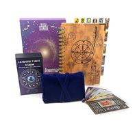 Witchy Cauldron Tarot Learning Set for Beginners: Learning Cards for Beginners, Satin Deck Holder and Journal for with Raider Waite (Blue)