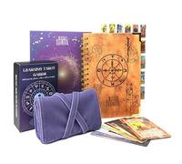 Witchy Cauldron Tarot Learning Set for Beginners: Learning Cards for Beginners, Satin Deck Holder and Journal for with Raider Waite (Lavender)