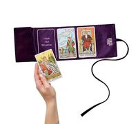 Witchy Cauldron Tarot Wrap, Bag, Pouch, Satin Storage and Cloth, Tarot Deck Storage Holder Purple