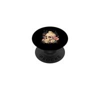 Witchy Cottagecore Skull Flowers Frog Goblincore Aesthetic PopSockets Adhesive PopGrip