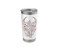 Witchy Crystals Goth Moth Flowers Crescent Moon Stainless Steel Insulated Tumbler