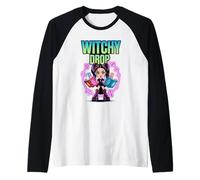 Witchy Drop Magic Anime Halloween Kawaii Cute Girl Raglan Baseball Tee