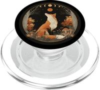 Witchy Fox Lunar Cottagecore Pagan Witchcraft Familiar PopSockets PopGrip for MagSafe