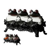Witchy Frog Apothecary Spice Jars, Unique Witch Spice Jars,Gothic Food Storage Containers with Frog Lids, Kitchen Storage for Spices, Fun Salt and Pepper Shakers Seasoning Container